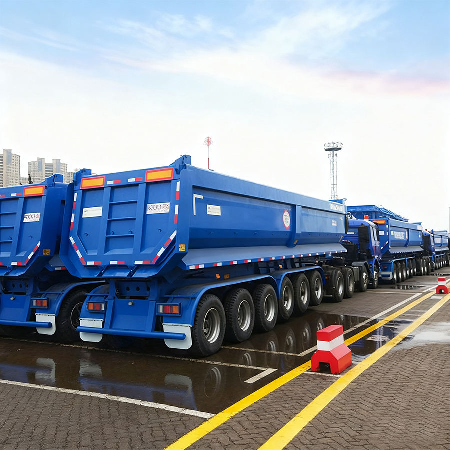 3-axle dump semi-trailer