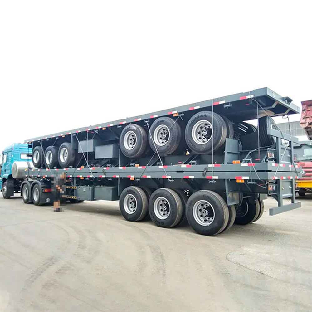 Flatbed 20/40ft-container-chassis-semi-trailer Carrying Truck Trailer 