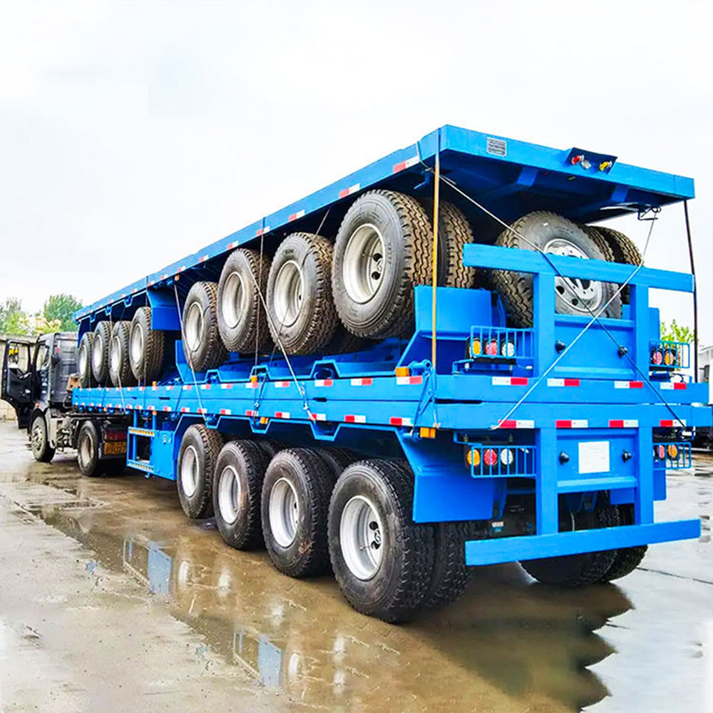 Flatbed 20/40ft-container-chassis-semi-trailer Carrying Truck Trailer 