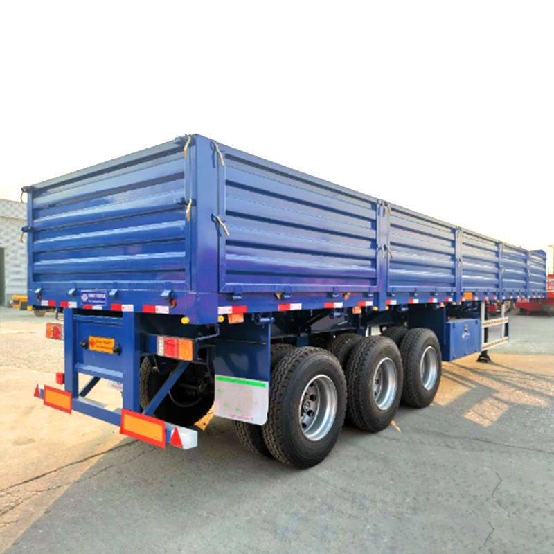 3 Axles Side Wall Sidewall Semi-Trailer 20ft 30ft 40ft Bulk and Container Transportation Truck Trailers
