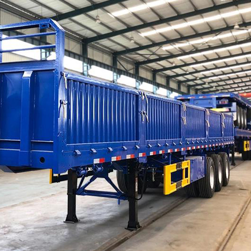 3 Axles Side Wall Sidewall Semi-Trailer 20ft 30ft 40ft Bulk and Container Transportation Truck Trailers