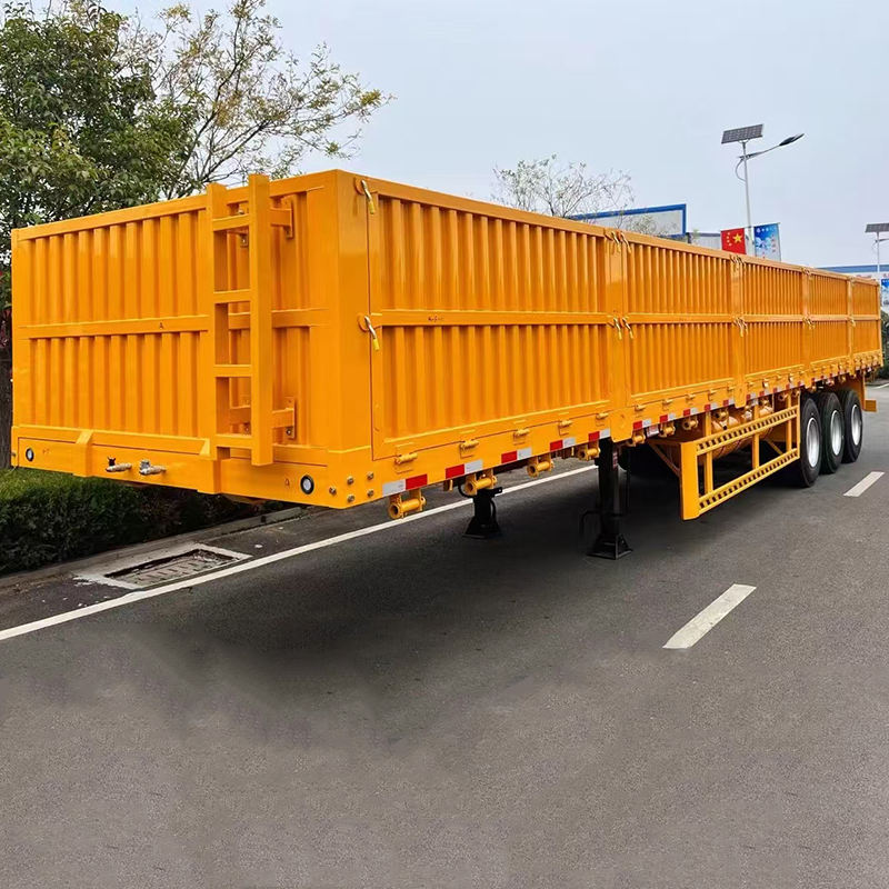 3 Axles Side Wall Sidewall Semi-Trailer 20ft 30ft 40ft Bulk and Container Transportation Truck Trailers