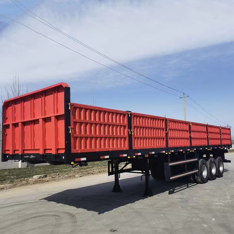 3 Axles Side Wall Sidewall Semi-Trailer 20ft 30ft 40ft Bulk and Container Transportation Truck Trailers