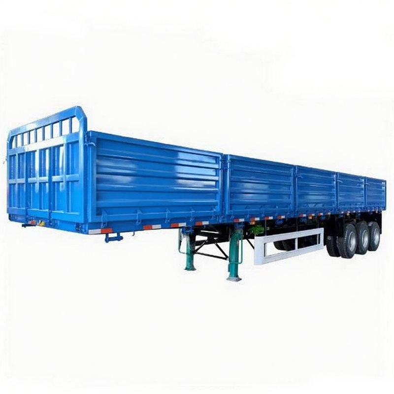13m 3 Axle Fence Side Stake Dropside Flatbed Semi Trailer Fence Semi Truck Trailer
