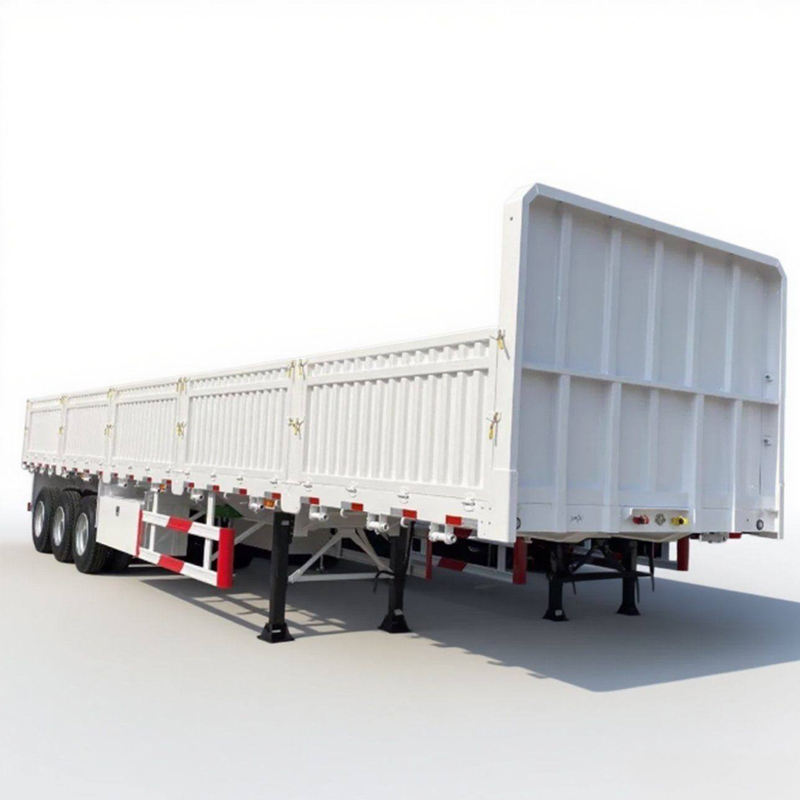 13m 3 Axle Fence Side Stake Dropside Flatbed Semi Trailer Fence Semi Truck Trailer