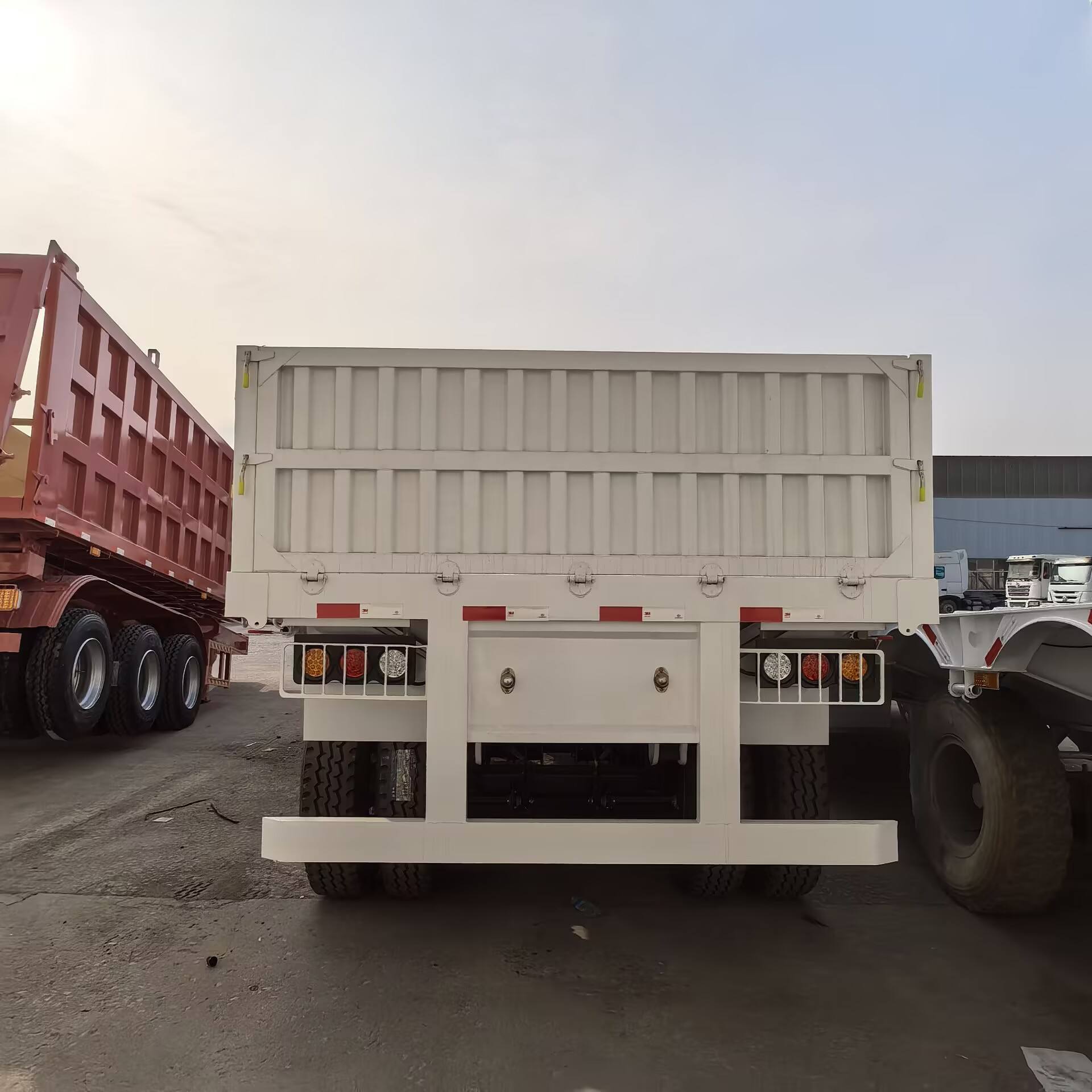 800mm Railing Cargo Semi-Trailer 30t-80t Side Wall Trailers for Sale 3 Axle Truck Trailers