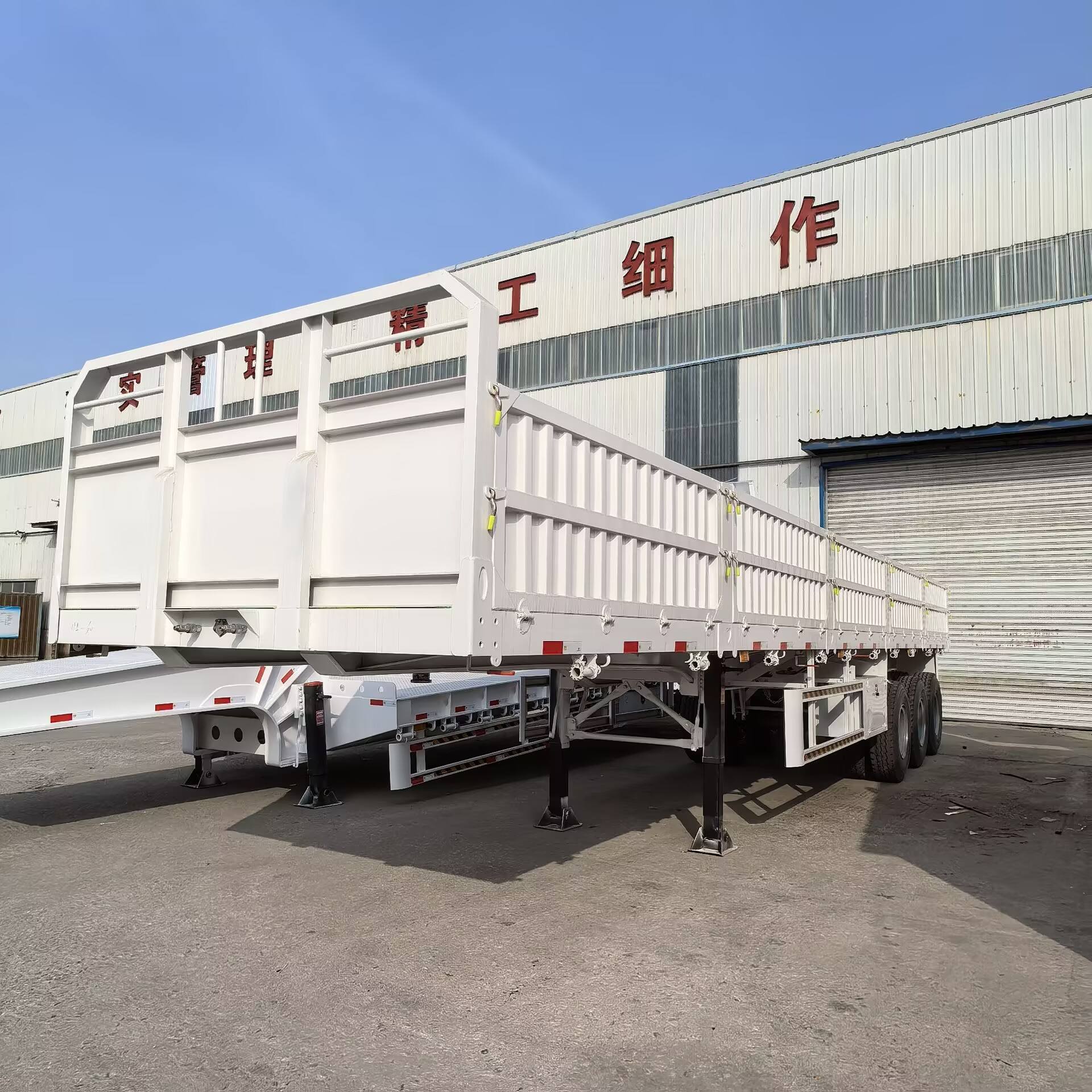 800mm Railing Cargo Semi-Trailer 30t-80t Side Wall Trailers for Sale 3 Axle Truck Trailers