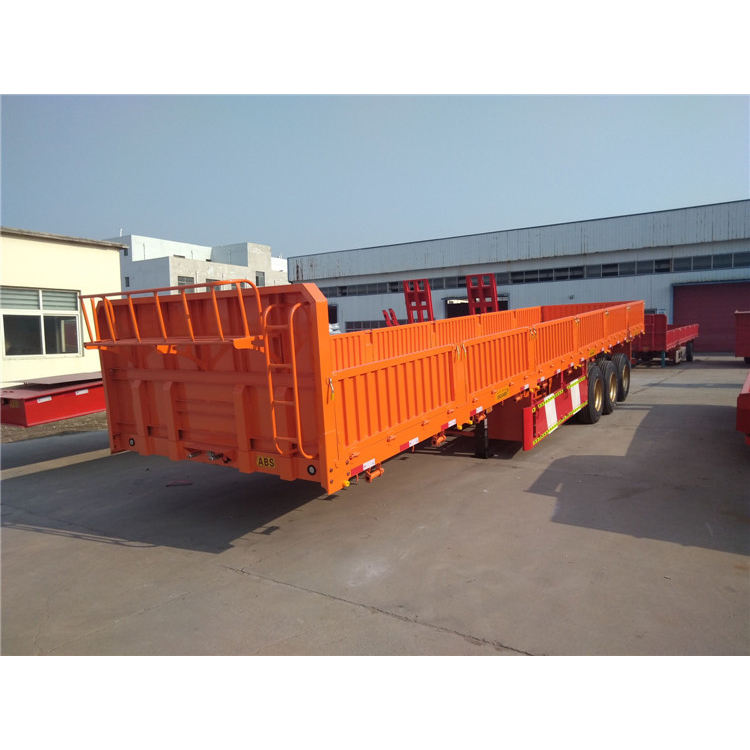 3 Axles 40ft Side Wall Cargo Truck Trailer Fence Semi Trailer