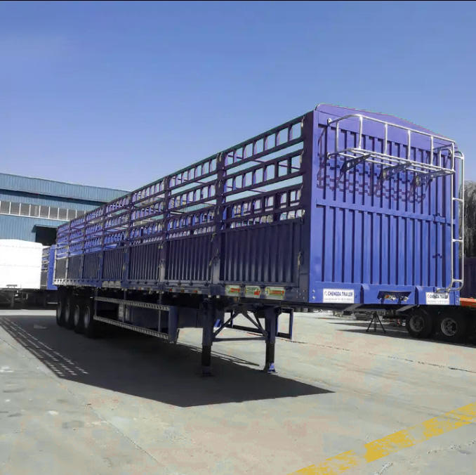 Heavy-Duty High Quality 3-Axle 80ton High Wall Fence Semi Trailer for Cargo Transport