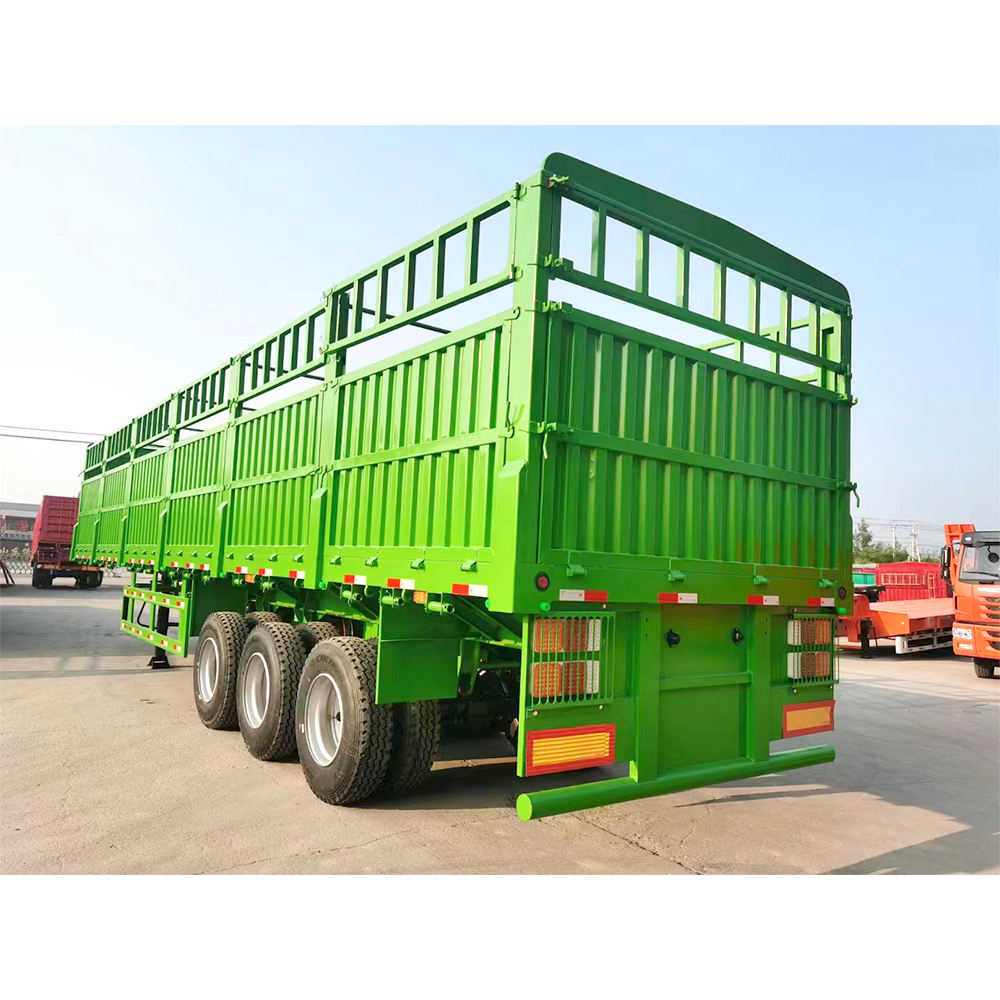 Heavy-Duty High Quality 3-Axle 80ton High Wall Fence Semi Trailer for Cargo Transport