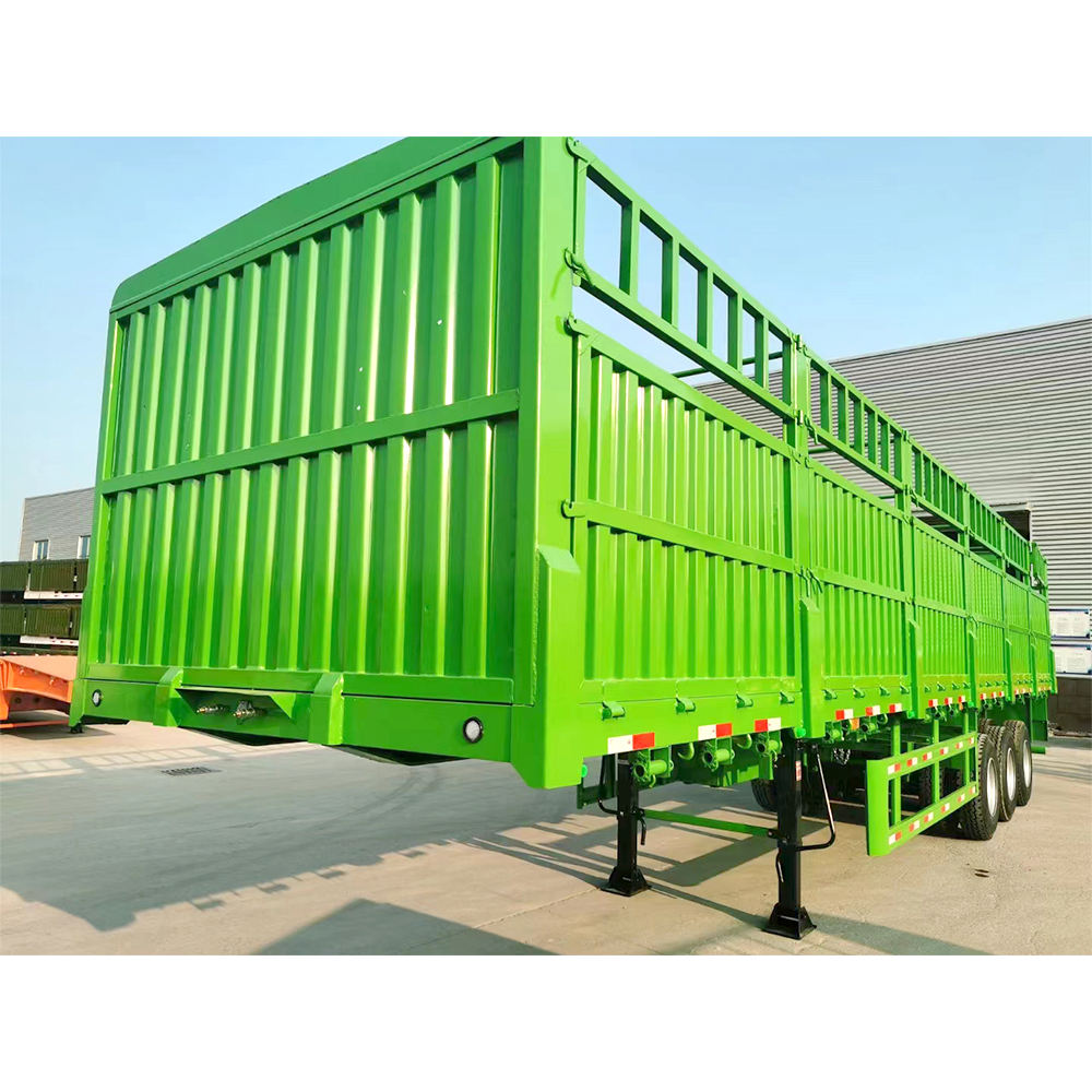 Heavy-Duty High Quality 3-Axle 80ton High Wall Fence Semi Trailer for Cargo Transport