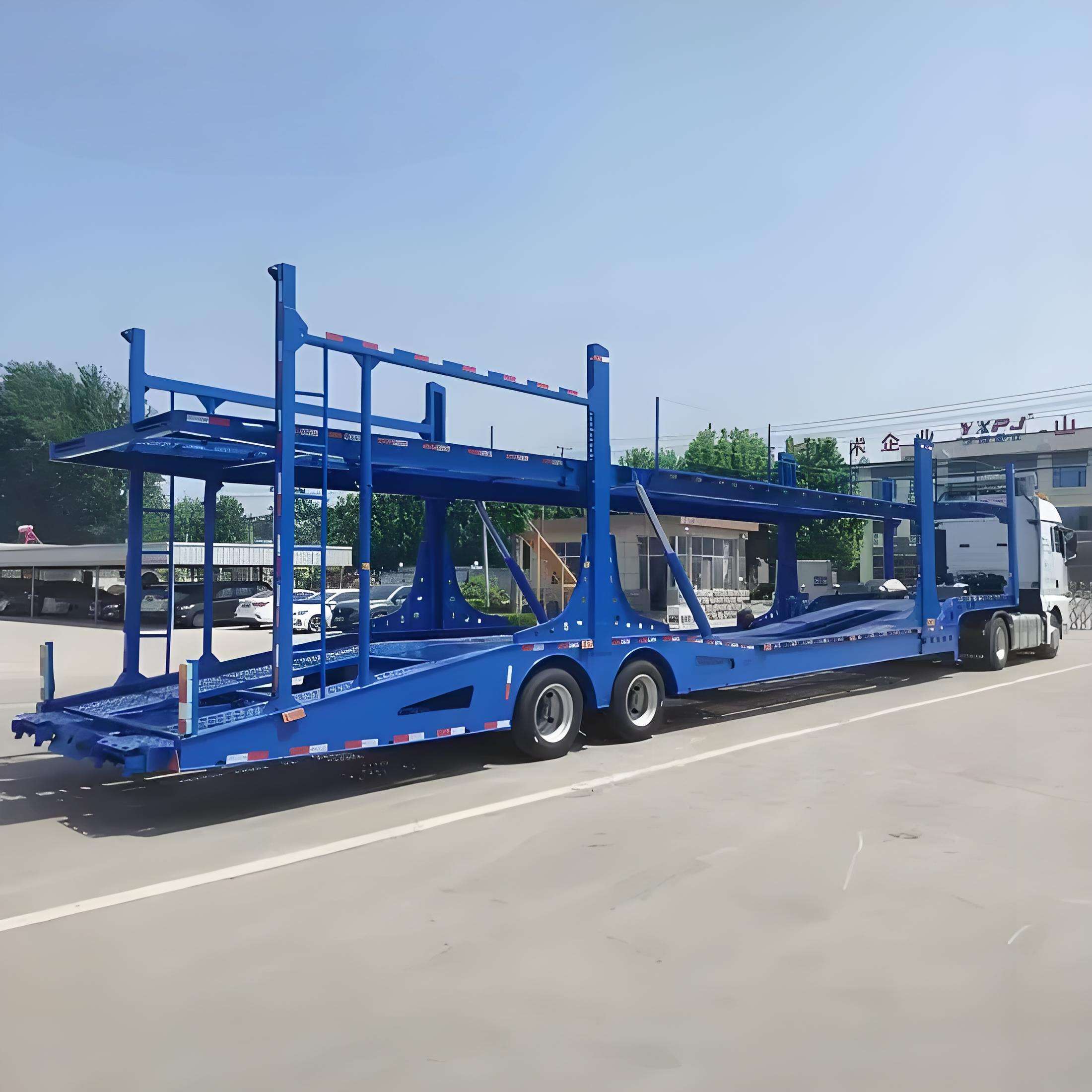  Auto 8 Cars Transport Truck Trailer Double Deck Car Carrier Semi Trailer