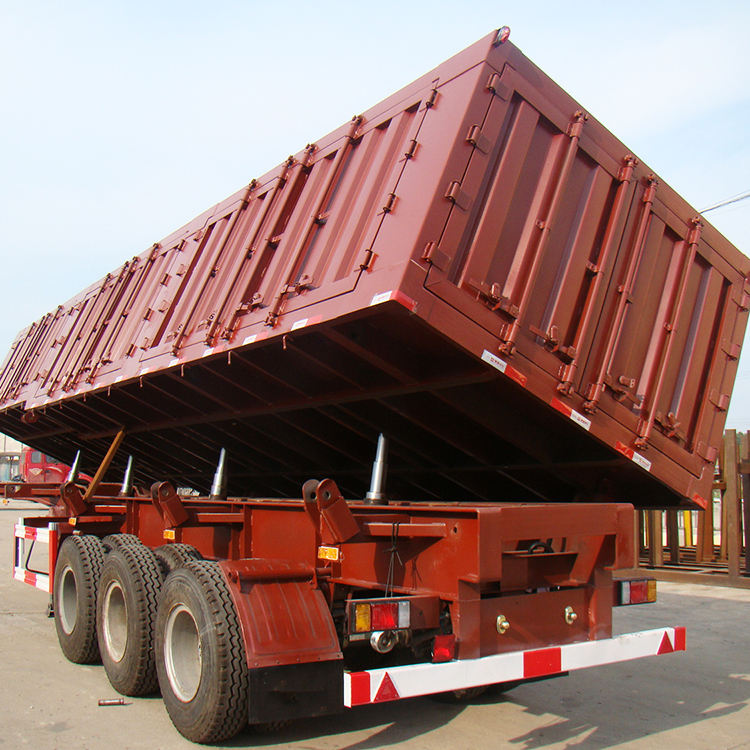 Hydraulic side-dump semi-trailer with tipping function, a highly efficient and labor-saving dump truck.