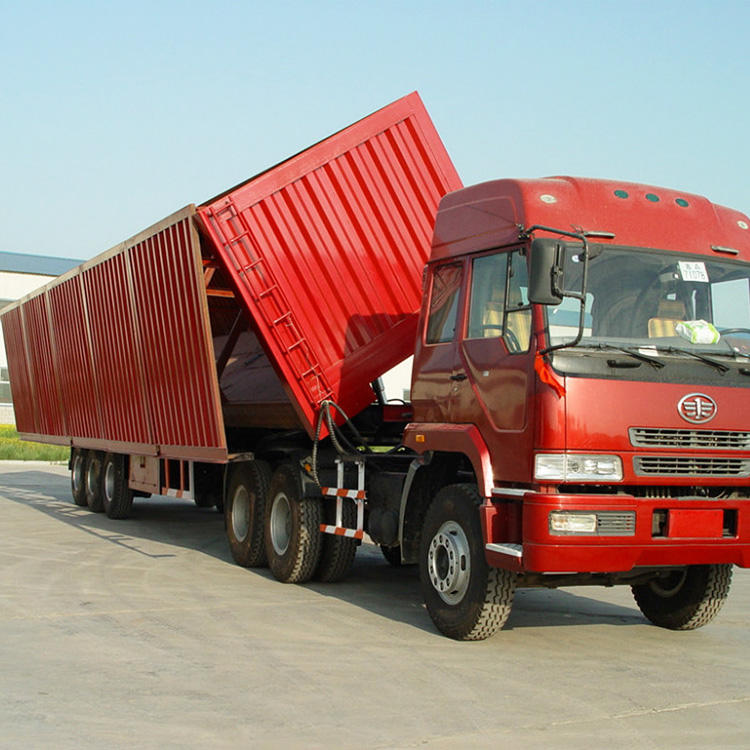 Hydraulic side-dump semi-trailer with tipping function, a highly efficient and labor-saving dump truck.