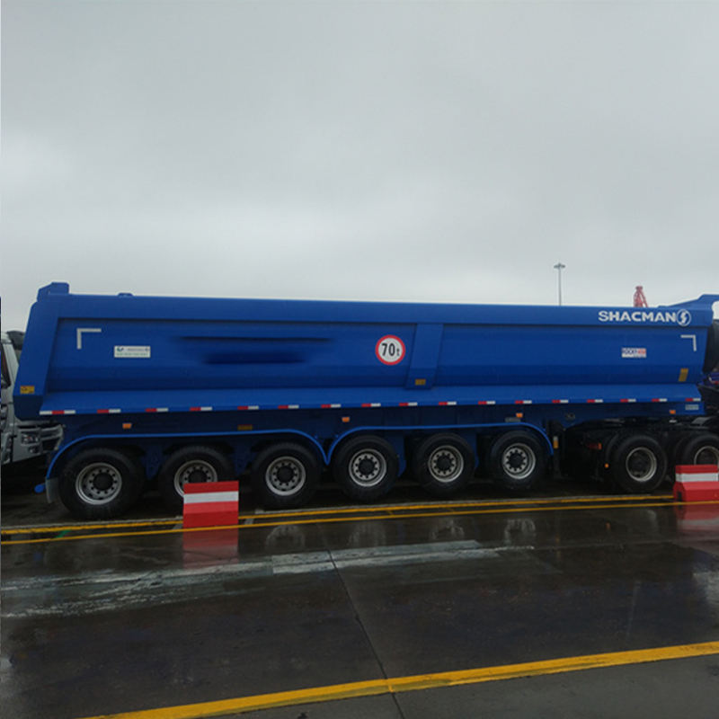  6 Axle Semi-Trailer Forward Sidewall Mounted Self-Dumping Rear Tipper Dump Semi Trailer