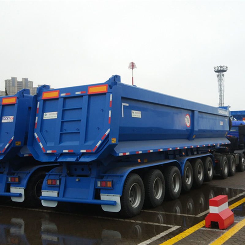  6 Axle Semi-Trailer Forward Sidewall Mounted Self-Dumping Rear Tipper Dump Semi Trailer