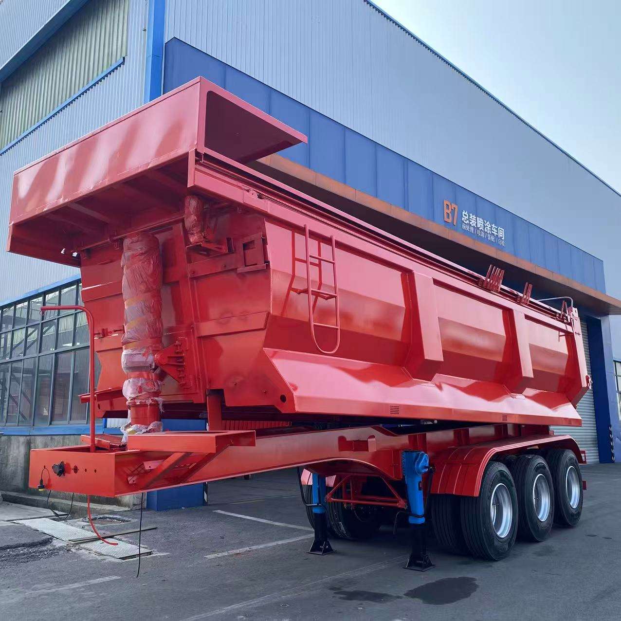 U-shaped agricultural and commercial dump semi-trailer
