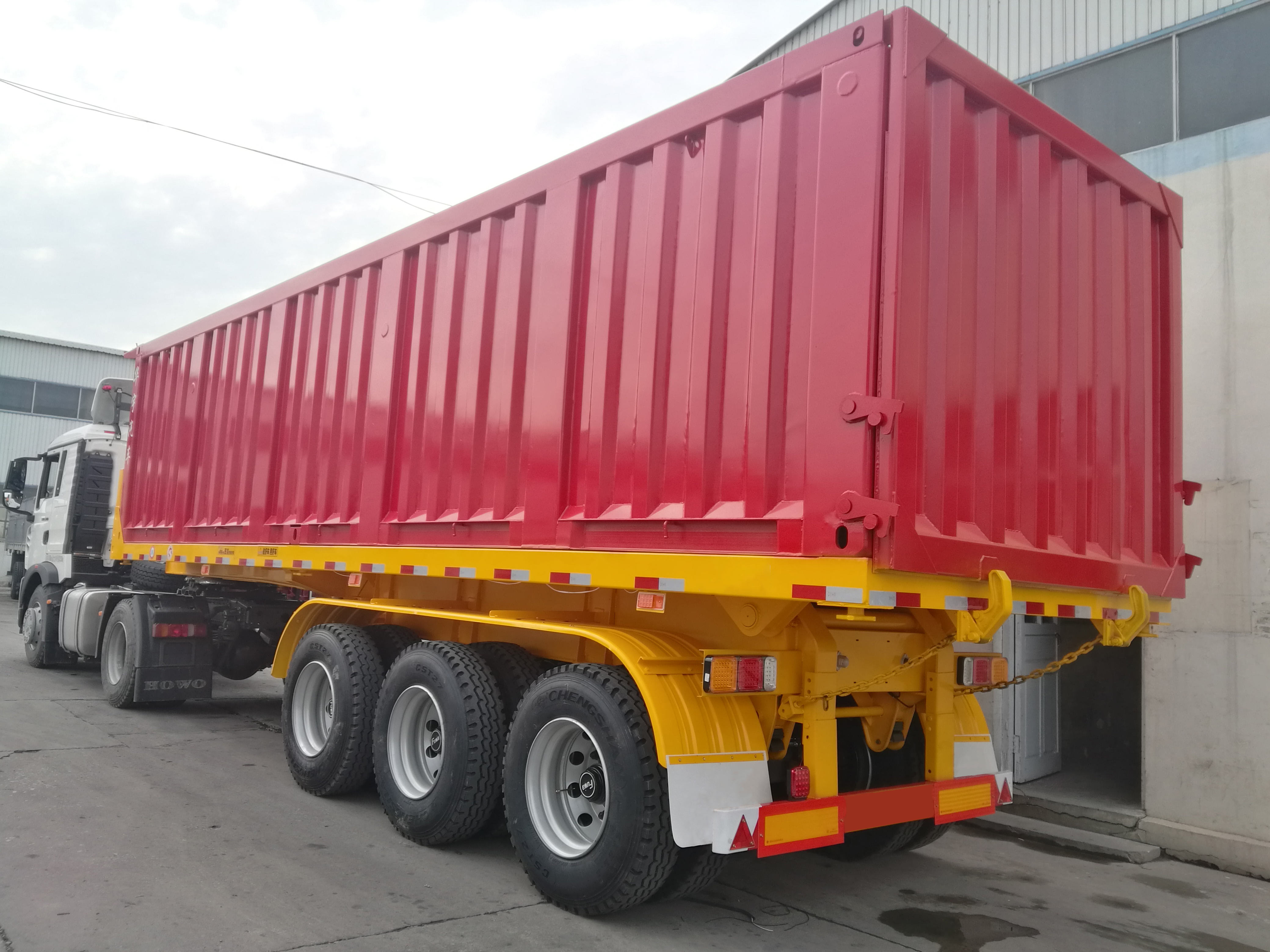 Self-Loading Rear Dump Tipper 13M Super Heavy Duty Commercial Truck Trailer Semi-Trailer Vehicle