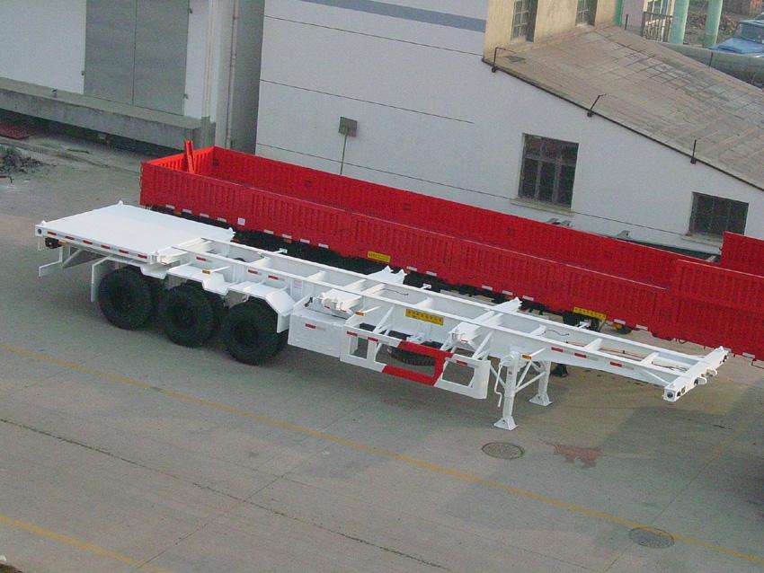 Heavy-Duty Steel Skeleton Semi Trailer 3 Axle 50 Ton