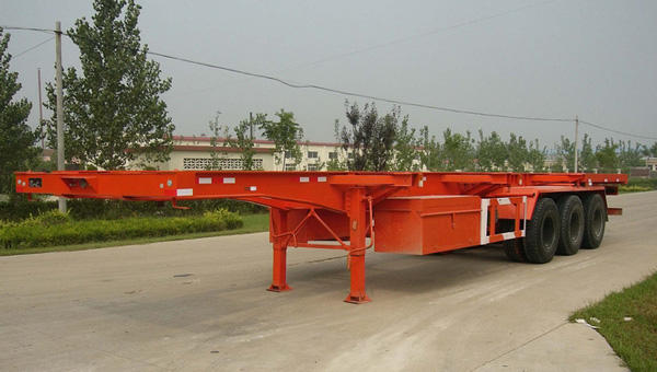 Heavy-Duty Steel Skeleton Semi Trailer 3 Axle 50 Ton