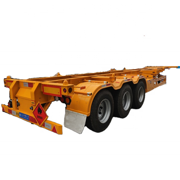 Heavy-Duty Steel Skeleton Semi Trailer 3 Axle 50 Ton