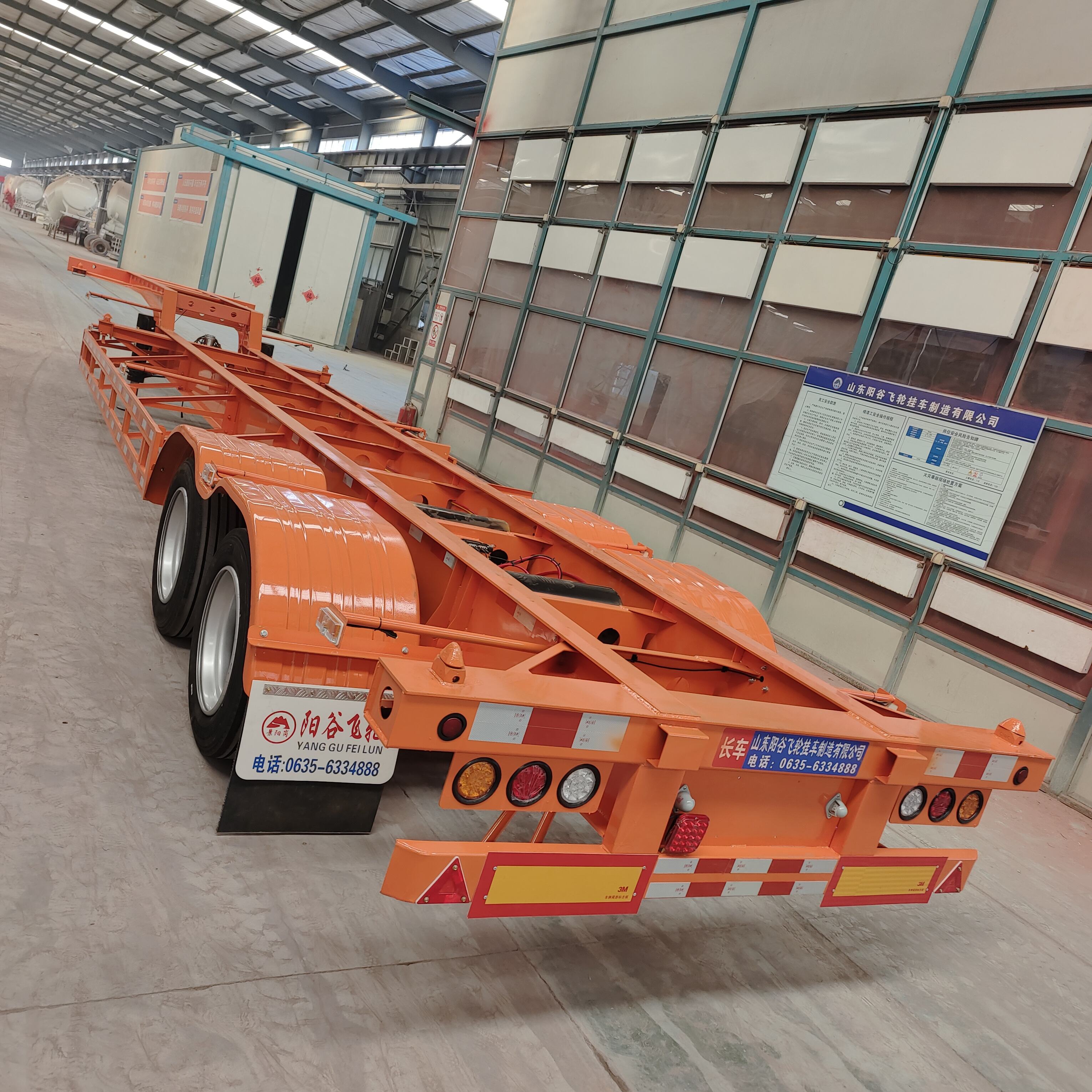40FT 60Tons Skeleton Semi Trailer Terminal Container Semi Trailer