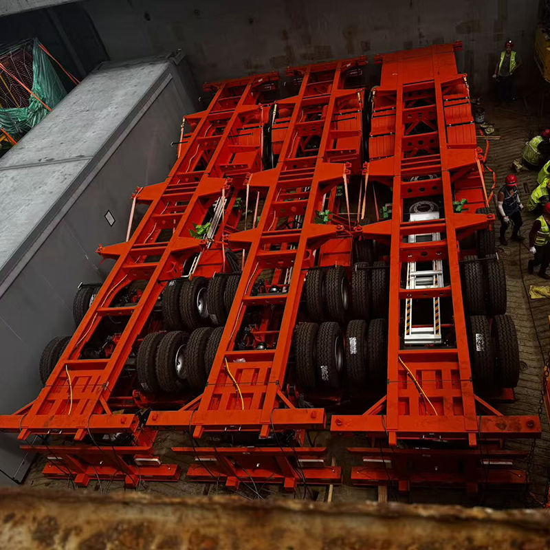 2 Wheels 20-60 Tons Steel Container Skeleton Semi-Trailer