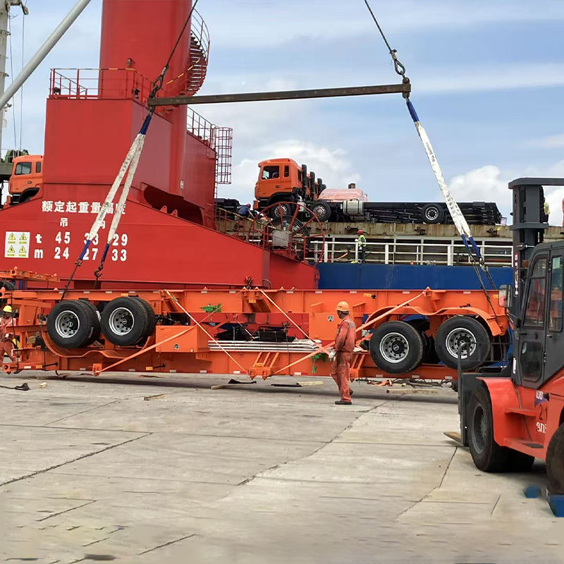 2 Wheels 20-60 Tons Steel Container Skeleton Semi-Trailer