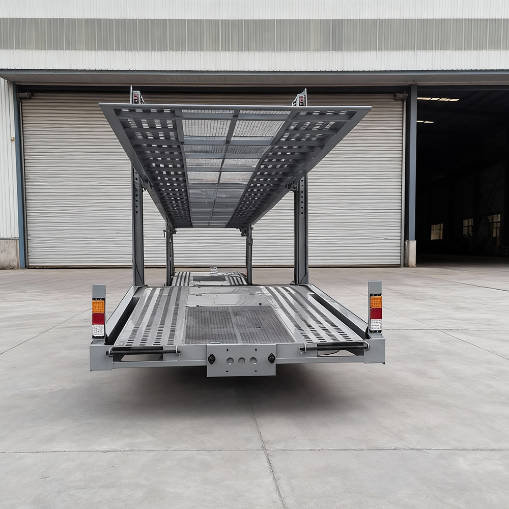 Double Deck Auto Carrier 2-Axle 8-Car Steel Semi-Trailer for Car Transportation