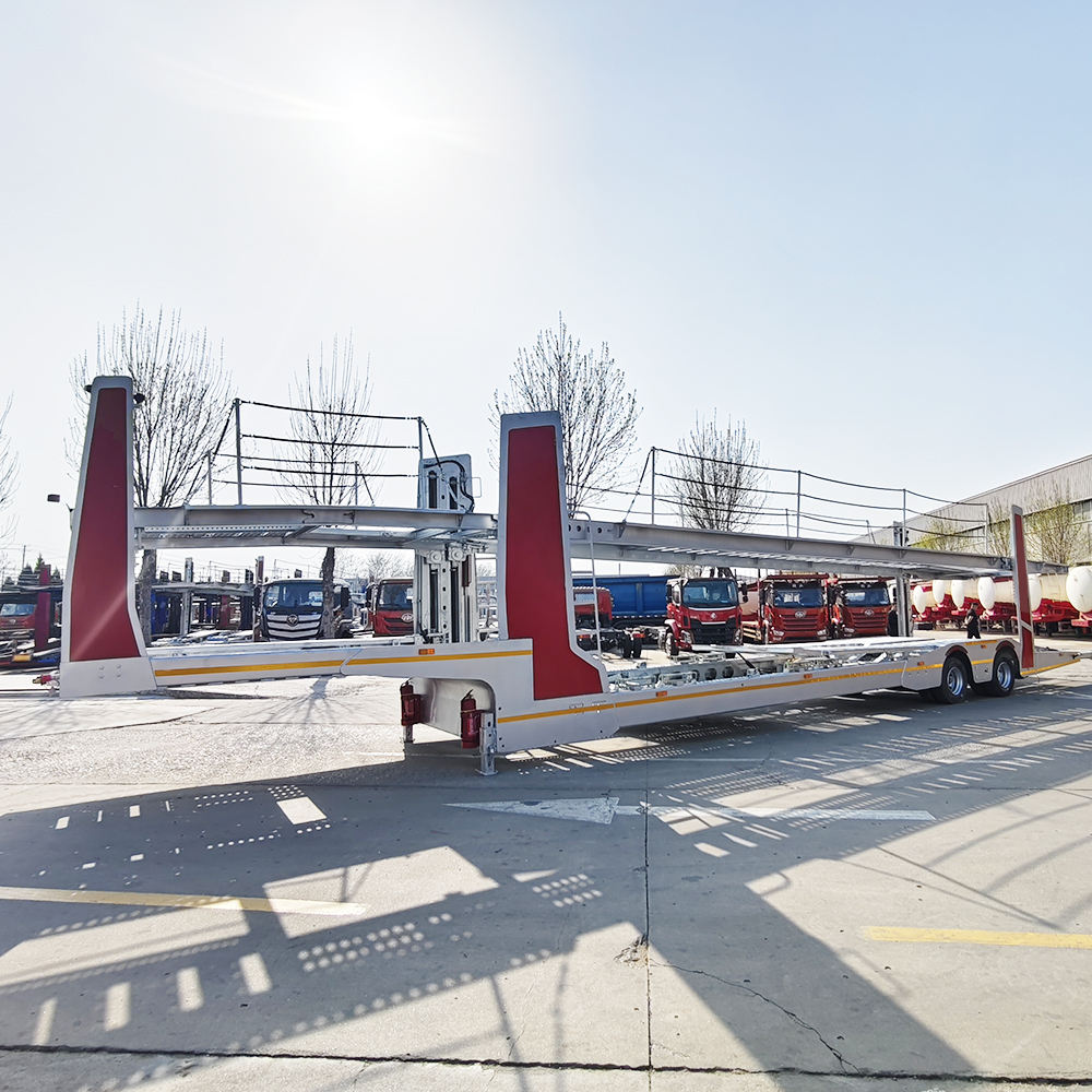 Two-axle and three-axle double-decker car transport trailers