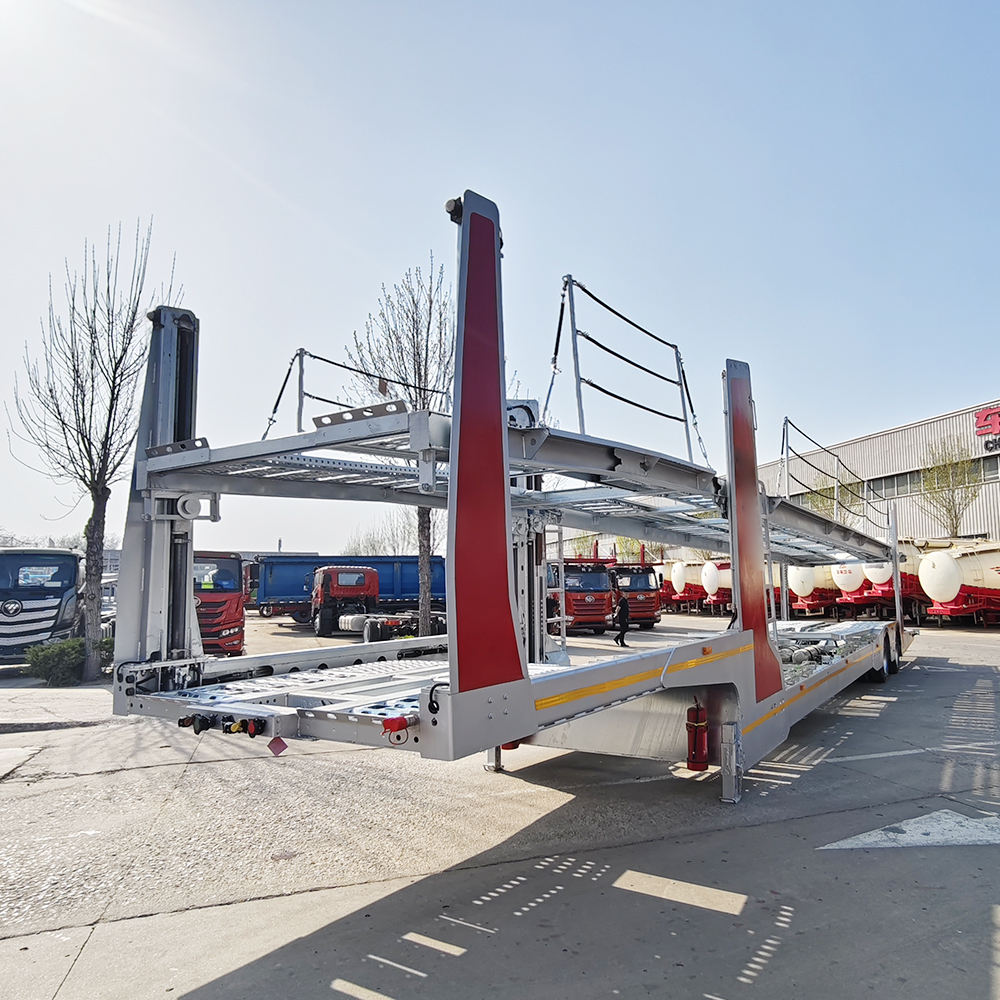 Two-axle and three-axle double-decker car transport trailers