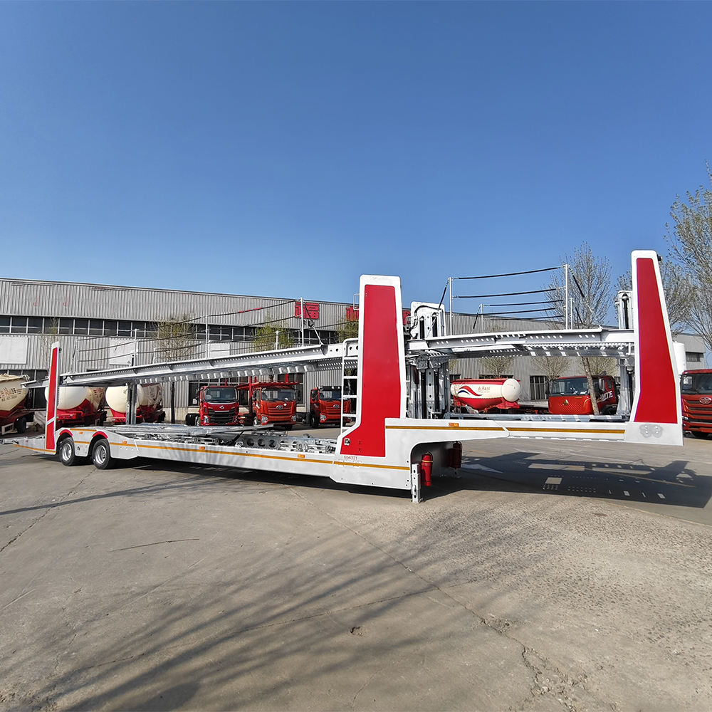 Two-axle and three-axle double-decker car transport trailers