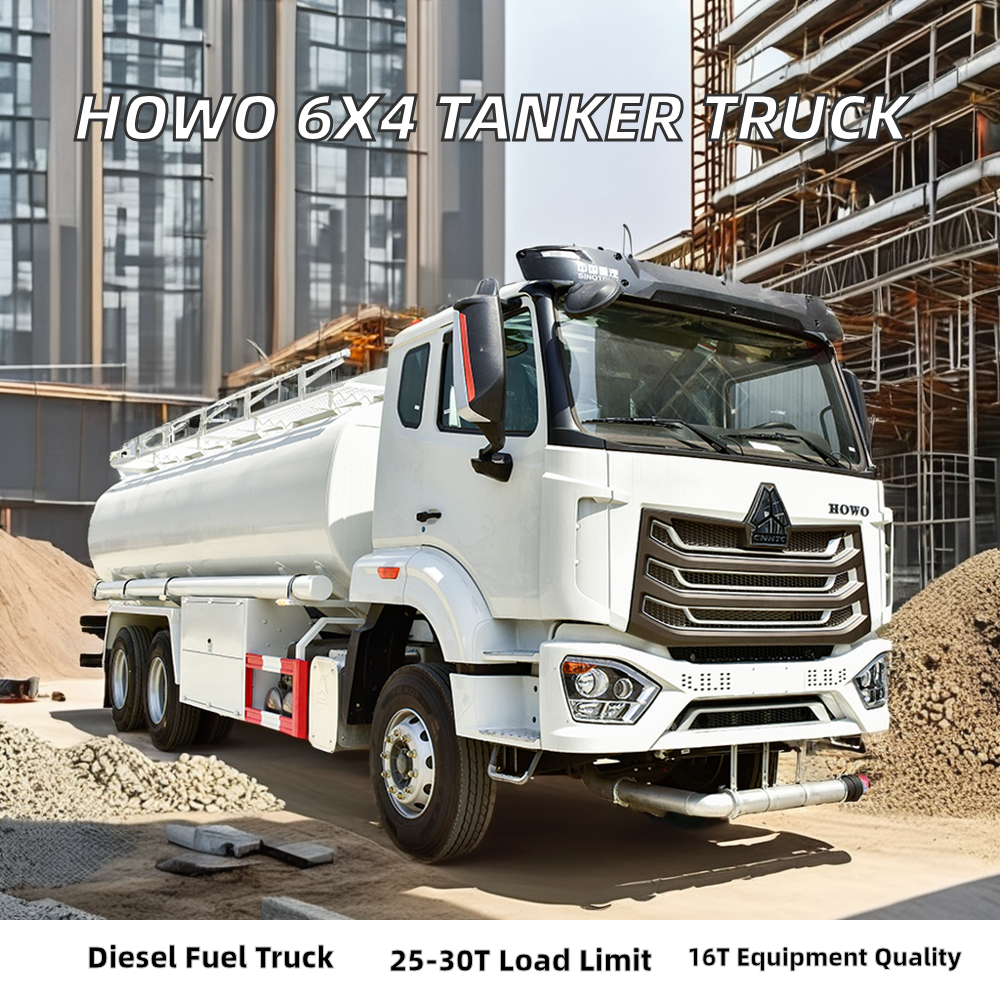 HOWO Brand 6x4 Fuel Tank Truck 16000-20000 Liter Capacity Diesel Engine Manual Transmission  New Used Oil Tanker Truck 