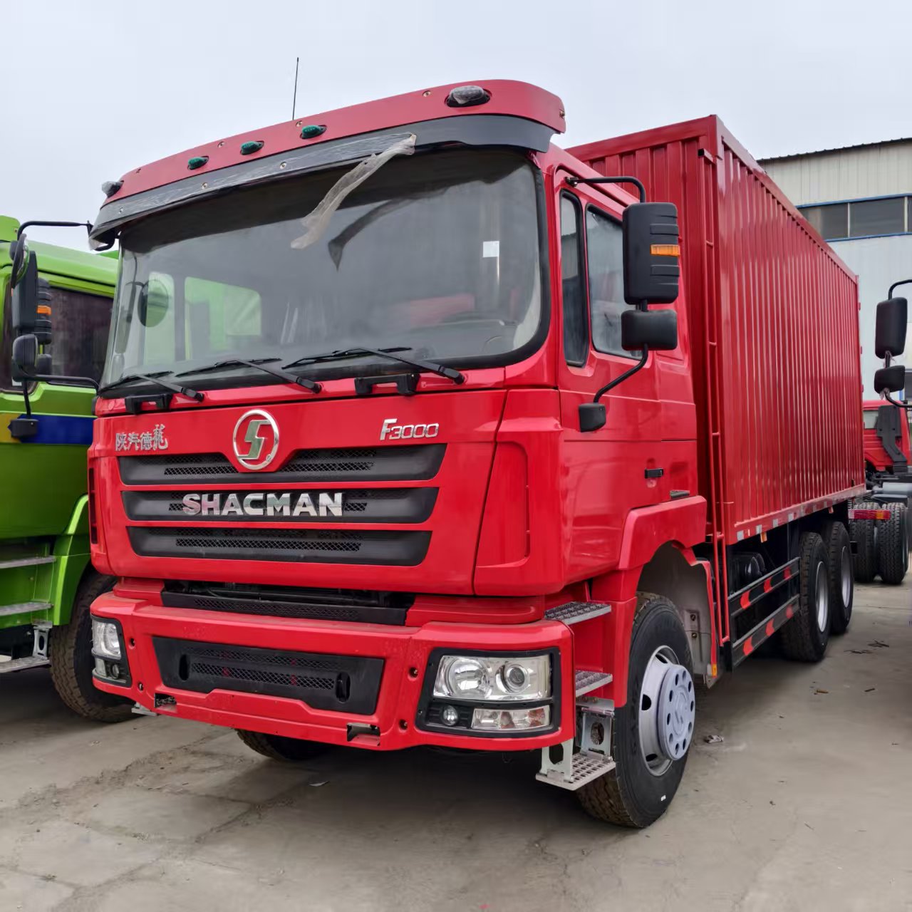 Container Truck  Shacman 6X4 10 Tires Euro2 3 Totally Enclosed