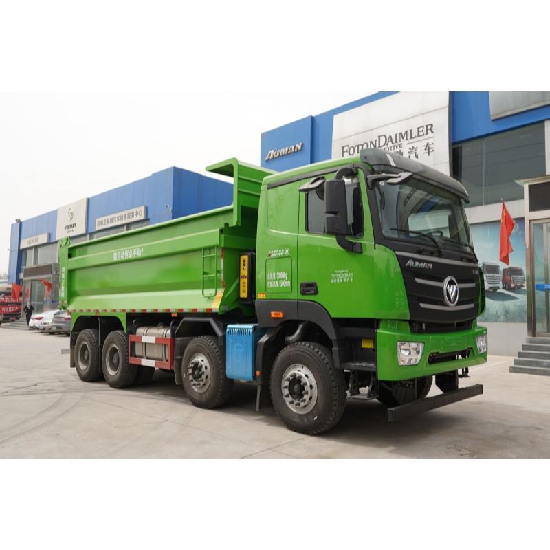 Used Foton Dump Truck 8x4 8m Cargo Capacity 430hp Euro 3/4/5 Diesel Fuel Left Second-Hand GTL Tipper Truck