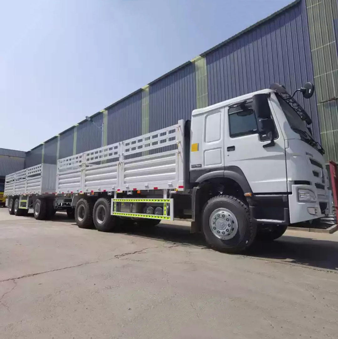Durable Using 371hp 6X4 HOWO 10 Wheeler Fence Cargo Truck with Full Cargo Trailer Durable Using 371hp 6X4 HOWO 10 Wheeler Fence Cargo Truck with Full Cargo Trailer