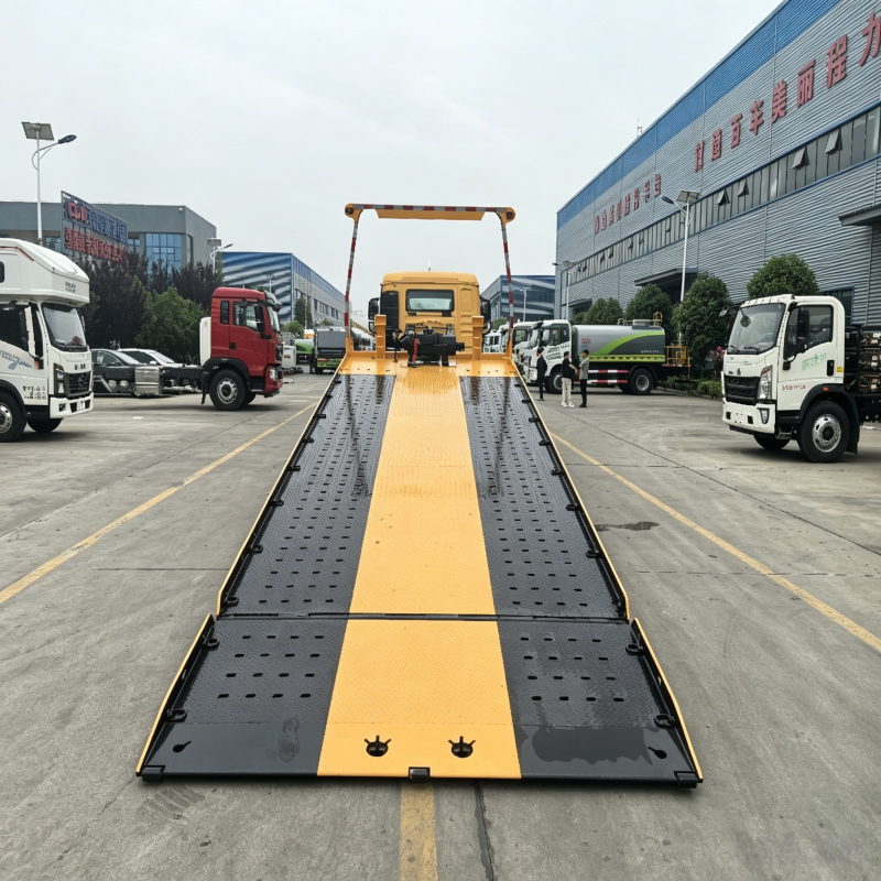 HOWO TX 6x4 Heavy Duty Flatbed Rollback Wrecker Truck 10-15 Ton Towing Capacity, 10 Ton Winch One Carry One Tow Road Rescue Vehicle