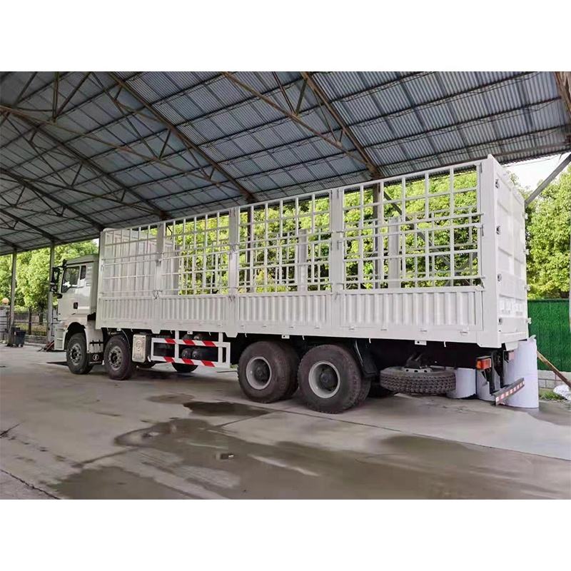 Shacman Sidewall Fence Dropside 8x4 Cargo Truck