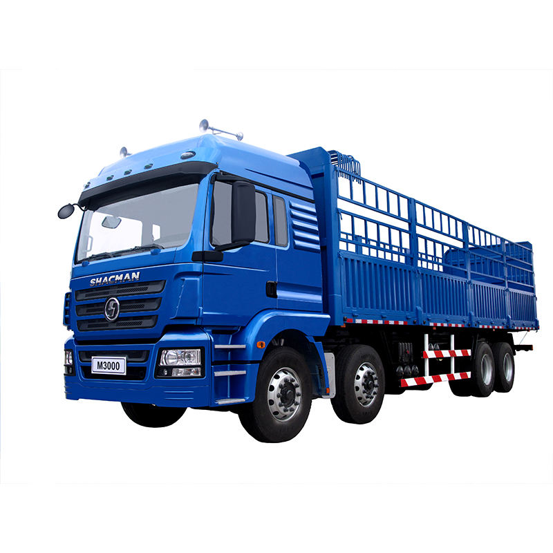 30 Ton SHACMAN M3000 Fence Cargo Truck with Hydraulic Lift Plate