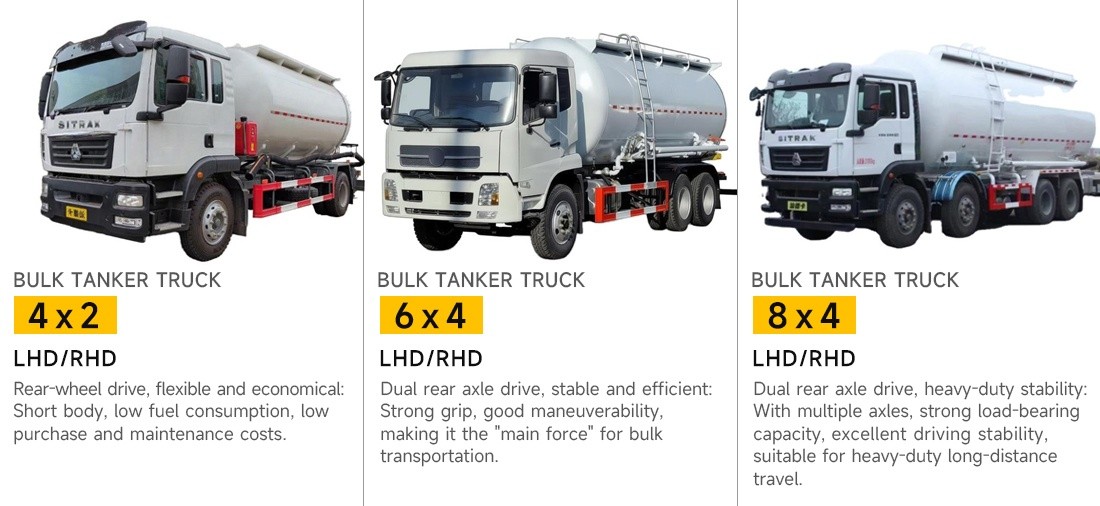 Custom 15m3 Bulk Cement Tanker Truck Dry Powder Cement Carrier Truck With Pneumatic Unloading for Construction Export