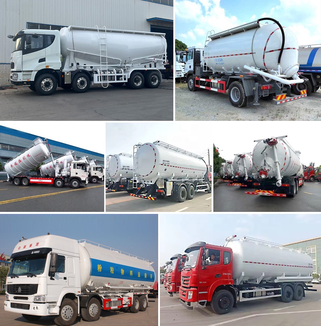 Custom 15m3 Bulk Cement Tanker Truck Dry Powder Cement Carrier Truck With Pneumatic Unloading for Construction Export