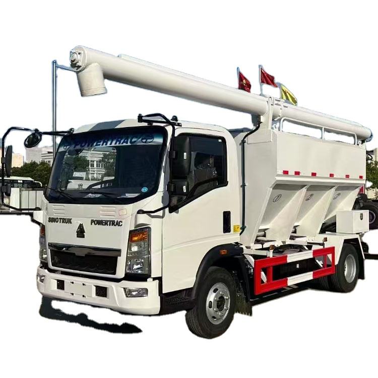 SINOTRUK Howo 4x2 Factory Price Small Bulk Feed Tank Truck Bulk Feed Discharge Truck