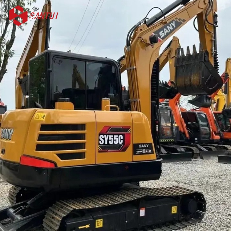 Used SANY SY55 Mini Excavator, Compact Hydraulic Crawler Machine