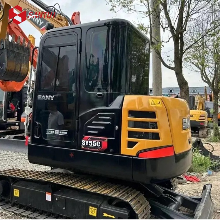 Used SANY SY55 Mini Excavator, Compact Hydraulic Crawler Machine