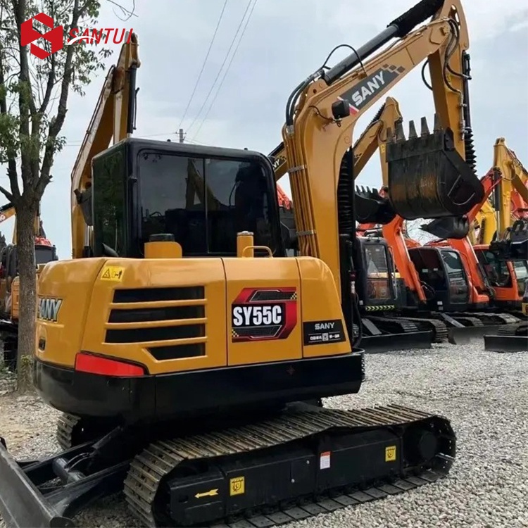 Used SANY SY55 Mini Excavator, Compact Hydraulic Crawler Machine