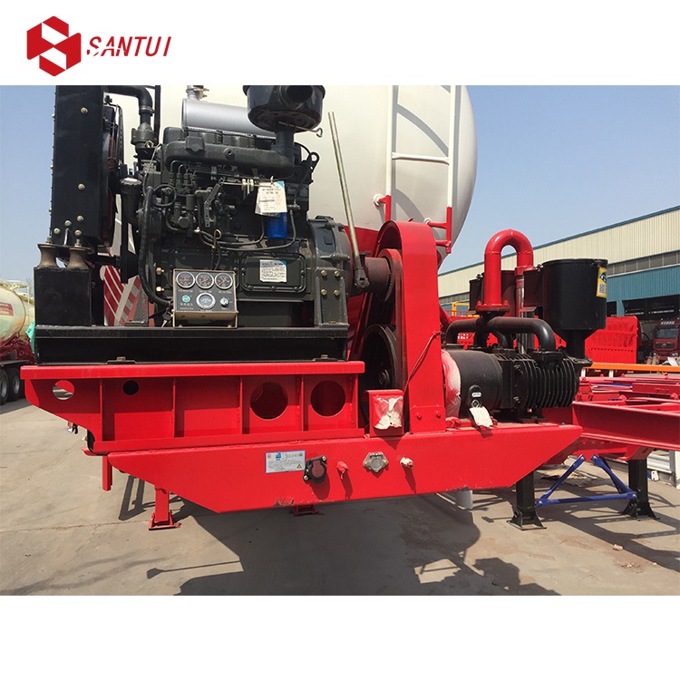 V Sharpe 35cbm 60 Ton Steel Bulk Cement Powder Trailer 3 Axle Semi-Trailer