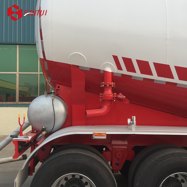 V Sharpe 35cbm 60 Ton Steel Bulk Cement Powder Trailer 3 Axle Semi-Trailer