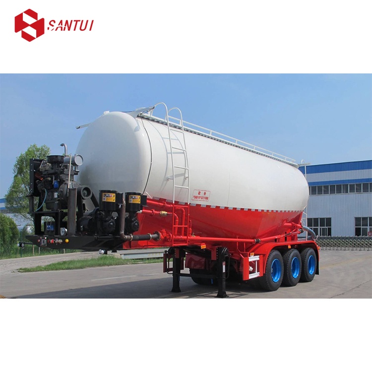 V Sharpe 35cbm 60 Ton Steel Bulk Cement Powder Trailer 3 Axle Semi-Trailer