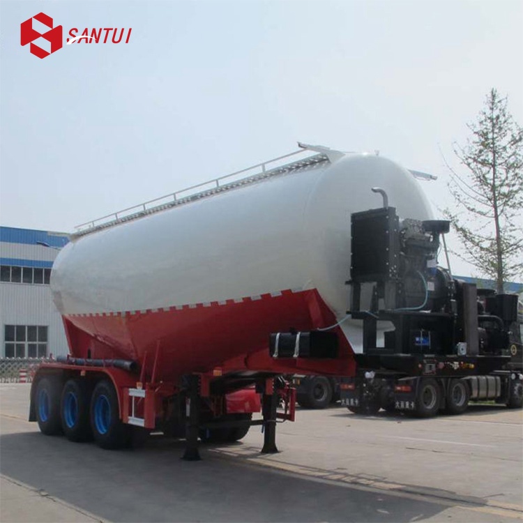 V Sharpe 35cbm 60 Ton Steel Bulk Cement Powder Trailer 3 Axle Semi-Trailer