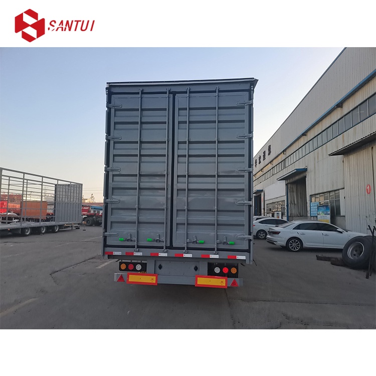 Durable 40 ft Curtain Side Semi Trailer 3 Axles Steel Van Trailer Cold Resistant 
